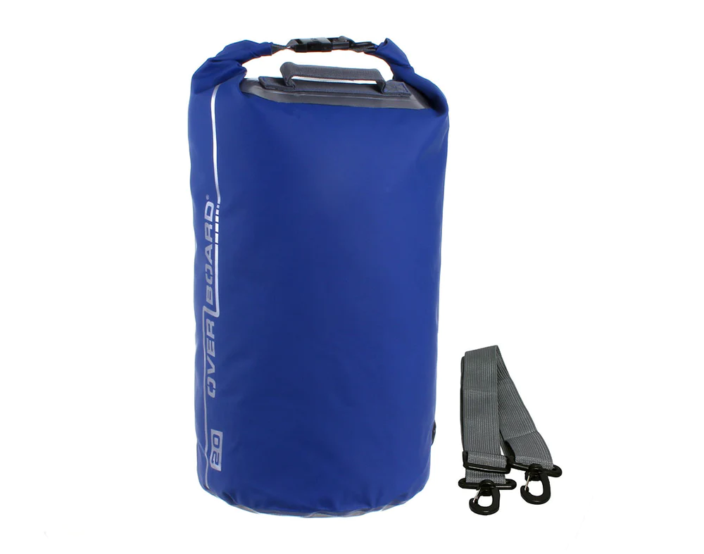 ob1005b overboard waterproof dry tube 20 litres blue overboard 20ltr dry bag