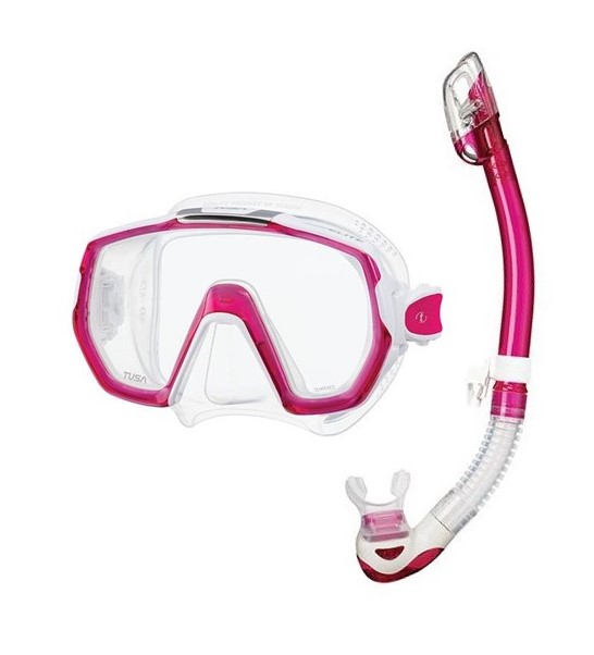 free elite bright pink 1 tusa freedom elite hyperdry elite ii snorkeling package
