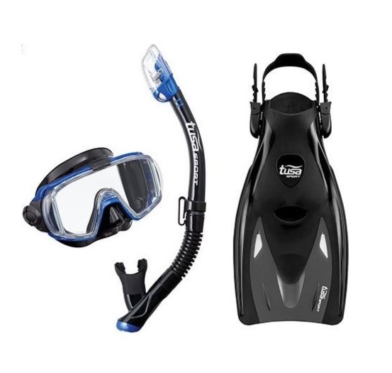 viso trx blue tusa visio tri ex adult snorkel package